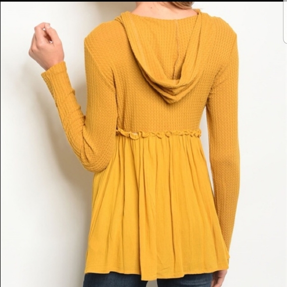 ** LAST 1 ** babydoll waffle knit longsleeve tunic - Picture 6 of 8